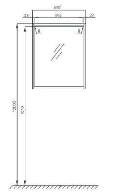 Зеркальный шкаф Aquaton Нортон 65 1A249102NT010 Белый глянец
