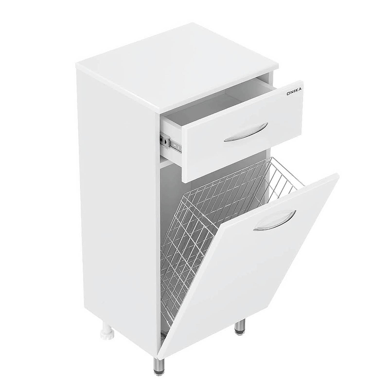 Тумба Onika Каприз 40 404014 с бельевой корзиной цвет Белый, купить, цена, заказать, магазин, доставка, скидка, промокод, купить, цена, заказать, магазин, доставка, скидка, промокод