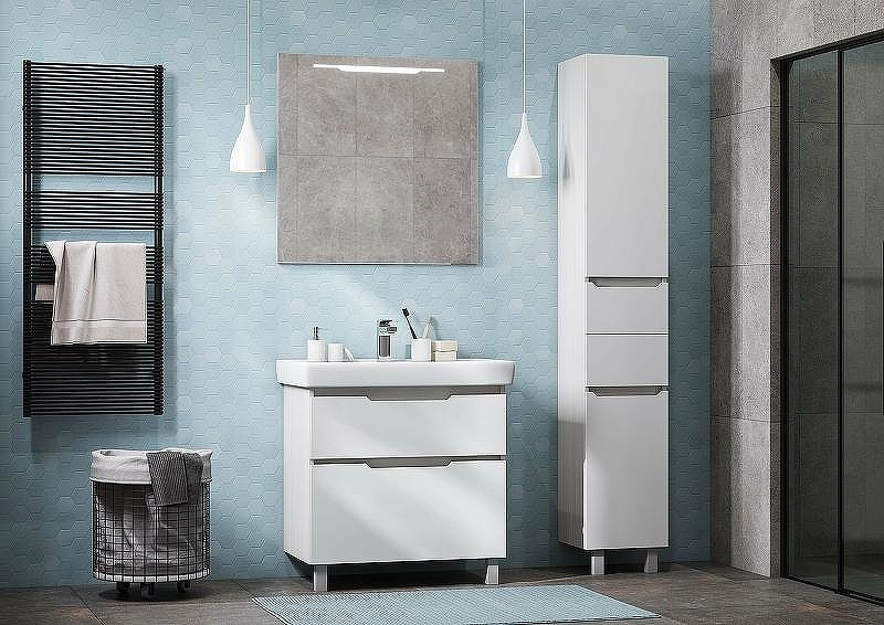 Зеркало Aquaton Дакота 80 1A203102DA010 с подсветкой Белое с выключателем, купить, цена, заказать, магазин, доставка, скидка, промокод, купить, цена, заказать, магазин, доставка, скидка, промокод