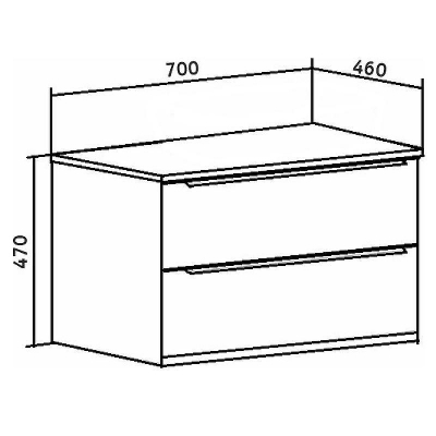 Тумба под раковину Runo Мальта 70 00-00001097 Дуб Черная