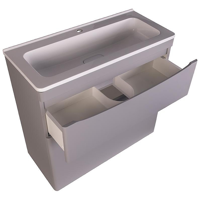 Тумба под раковину Style Line Бергамо 80 СС-00002315 Серая антискрейтч, купить, цена, заказать, магазин, доставка, скидка, промокод, купить, цена, заказать, магазин, доставка, скидка, промокод