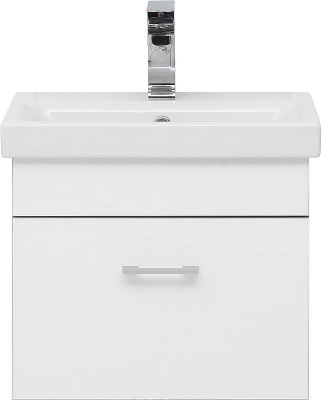 Тумба с раковиной Aquanet Верона 50 254066 подвесная Белый глянец