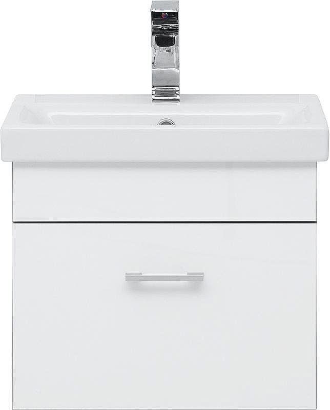 Тумба с раковиной Aquanet Верона 50 254066 подвесная Белый глянец, купить, цена, заказать, магазин, доставка, скидка, промокод, купить, цена, заказать, магазин, доставка, скидка, промокод