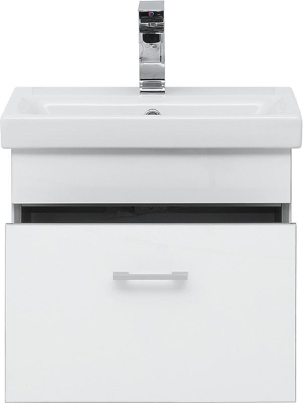 Тумба с раковиной Aquanet Верона 50 254066 подвесная Белый глянец, купить, цена, заказать, магазин, доставка, скидка, промокод, купить, цена, заказать, магазин, доставка, скидка, промокод