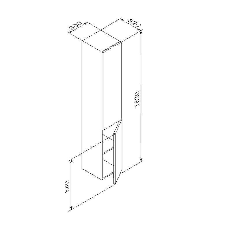 Шкаф пенал AM.PM Gem 30 R M90CHR0306BM подвесной Черный матовый, купить, цена, заказать, магазин, доставка, скидка, промокод, купить, цена, заказать, магазин, доставка, скидка, промокод