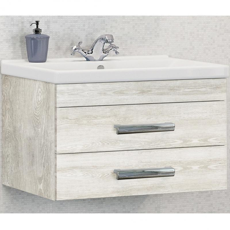 Тумба с раковиной Comforty Никосия 80 00004138839 подвесная Дуб белый, купить, цена, заказать, магазин, доставка, скидка, промокод, купить, цена, заказать, магазин, доставка, скидка, промокод