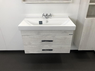 Тумба с раковиной Comforty Никосия 80 00004138839 подвесная Дуб белый