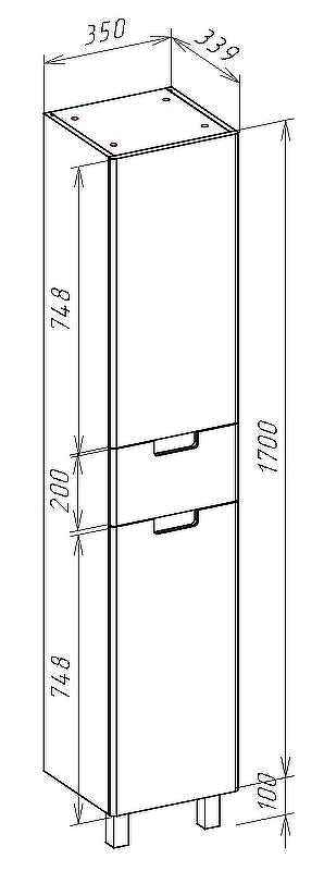 Шкаф пенал Bellezza Пегас 35 L 4620404712031 Красный Белый, купить, цена, заказать, магазин, доставка, скидка, промокод, купить, цена, заказать, магазин, доставка, скидка, промокод