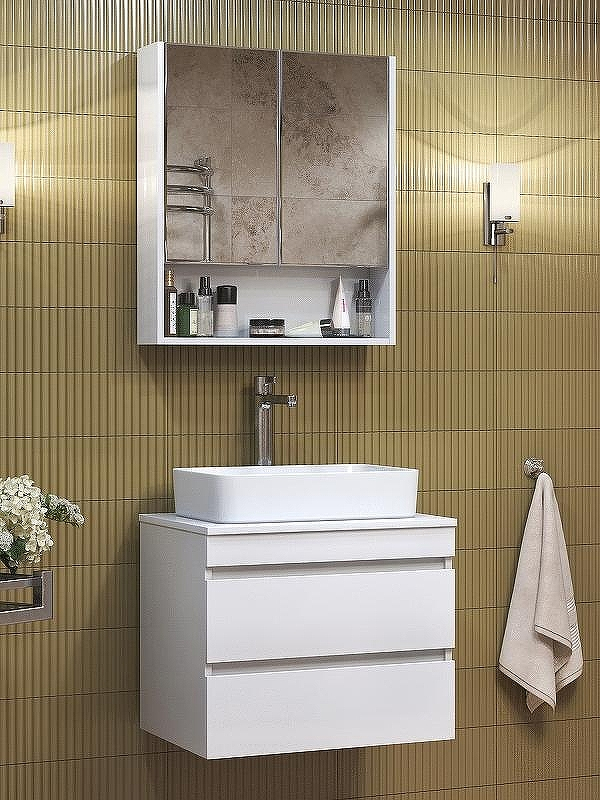 Тумба под раковину Vigo Urban 60 tp.URB.60.2Y подвесная Белая, купить, цена, заказать, магазин, доставка, скидка, промокод, купить, цена, заказать, магазин, доставка, скидка, промокод