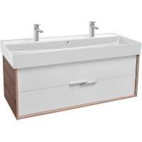 Тумба под раковину Jacob Delafon Vivienne 120 EB1669-E75-J5 подвесная Белая глянцевая Дуб давос натуральный, купить, цена, заказать, магазин, доставка, скидка, промокод, купить, цена, заказать, магазин, доставка, скидка, промокод