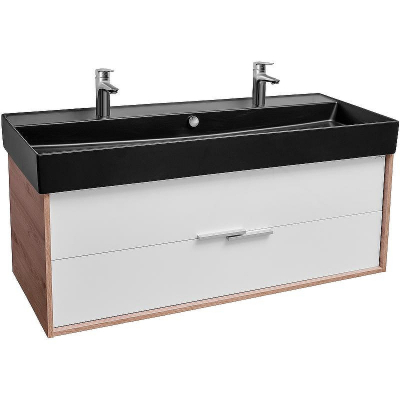 Тумба под раковину Jacob Delafon Vivienne 120 EB1669-E75-J5 подвесная Белая глянцевая Дуб давос натуральный