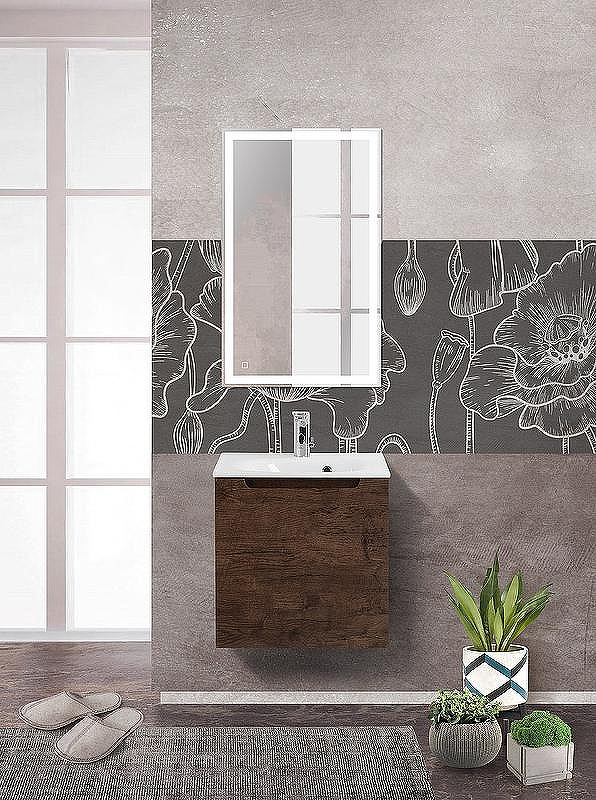 Тумба под раковину BelBagno Etna 50 L ETNA-500-1A-SO-RW-P-L подвесная Rovere Moro, купить, цена, заказать, магазин, доставка, скидка, промокод, купить, цена, заказать, магазин, доставка, скидка, промокод