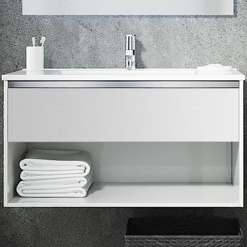 Тумба с раковиной SanVit Контур 80 kkont080 в цвете Ral подвесная Белый глянец, купить, цена, заказать, магазин, доставка, скидка, промокод, купить, цена, заказать, магазин, доставка, скидка, промокод