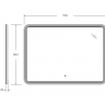 Зеркало Cezares Duet 110 CZR-SPC-DUET-1100-800-LED-TCH с подсветкой с лазерной гравировкой и сенсорным выключателем, купить, цена, заказать, магазин, доставка, скидка, промокод, купить, цена, заказать, магазин, доставка, скидка, промокод