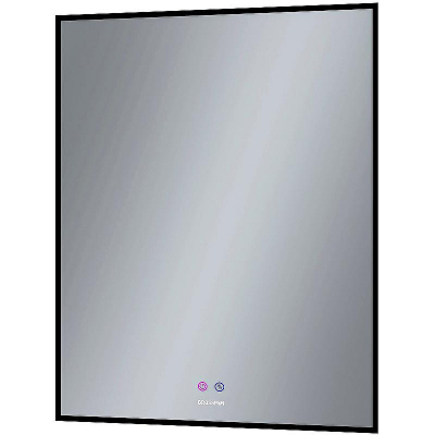 Зеркало Grossman Pragma-норма Black 70 1870802 с подсветкой Черное с сенсорным выключателем и подогревом