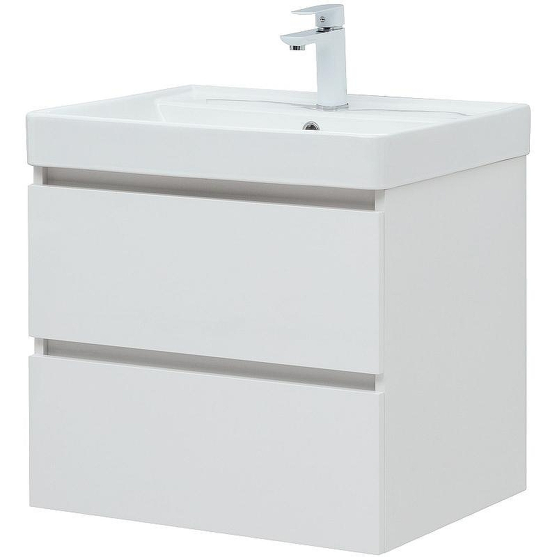 Тумба под раковину Aquanet Вега 60 308318 подвесная Белый глянец, купить, цена, заказать, магазин, доставка, скидка, промокод, купить, цена, заказать, магазин, доставка, скидка, промокод