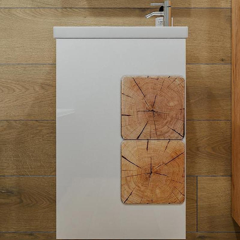 Тумба под раковину Бриклаер Форест 40 4627125416736 подвесная Дуб золотой Белый глянец, купить, цена, заказать, магазин, доставка, скидка, промокод, купить, цена, заказать, магазин, доставка, скидка, промокод