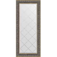 Зеркало Evoform Exclusive-G 159х69 BY 4164 с гравировкой в багетной раме - Вензель серебряный 101, купить, цена, заказать, магазин, доставка, скидка, промокод, купить, цена, заказать, магазин, доставка, скидка, промокод