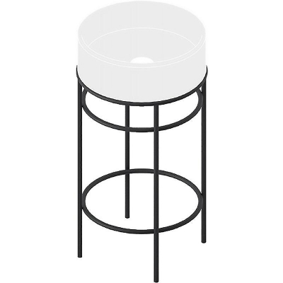 Консоль под раковину Artceram Vogue 44 ACA058 17 Черная матовая