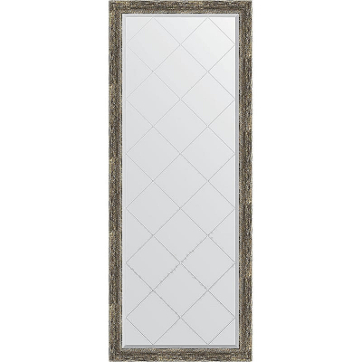 Зеркало Evoform Exclusive-G Floor 198х78 BY 6305 с гравировкой в багетной раме - Старое дерево с плетением 70