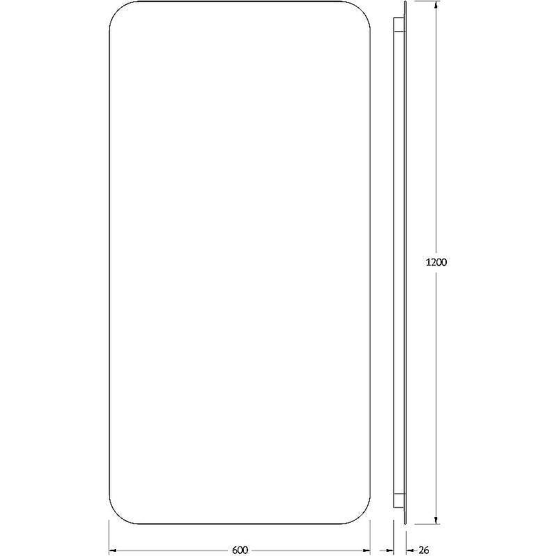 Зеркало Defesto Opti 60x120 DF 2808 с подсветкой 34W-4500К/Без выключателя/Нейтральный белый свет, купить, цена, заказать, магазин, доставка, скидка, промокод, купить, цена, заказать, магазин, доставка, скидка, промокод