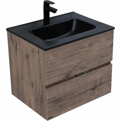 Тумба под раковину Aquanet Алвита New 60 334184 подвесная Дуб веллингтон табак