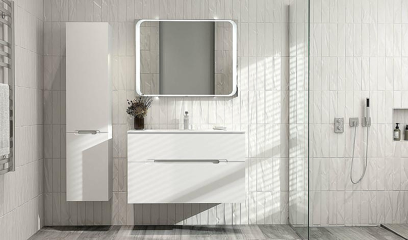 Зеркало Jorno Modul 120 Mоl.02.120/W с подсветкой с сенсорным выключателем, купить, цена, заказать, магазин, доставка, скидка, промокод, купить, цена, заказать, магазин, доставка, скидка, промокод