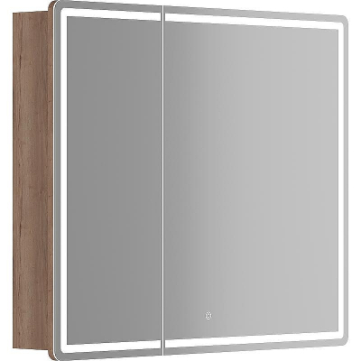 Зеркальный шкаф Sancos Mirror 90 MI90EG с подсветкой Дуб галифакс натуральный
