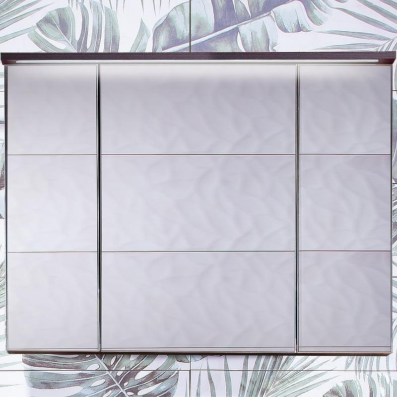 Зеркальный шкаф Бриклаер Кристалл 95 4627125414923 с подсветкой Ясень Анкор темный, купить, цена, заказать, магазин, доставка, скидка, промокод, купить, цена, заказать, магазин, доставка, скидка, промокод