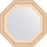 Зеркало Evoform Octagon 55х55 BY 3769 в багетной раме - Старый гипс 82, купить, цена, заказать, магазин, доставка, скидка, промокод, купить, цена, заказать, магазин, доставка, скидка, промокод