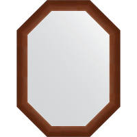 Зеркало Evoform Octagon 62x82 BY 7075 в багетной раме - Орех 65, купить, цена, заказать, магазин, доставка, скидка, промокод, купить, цена, заказать, магазин, доставка, скидка, промокод