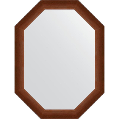 Зеркало Evoform Octagon 62x82 BY 7075 в багетной раме - Орех 65