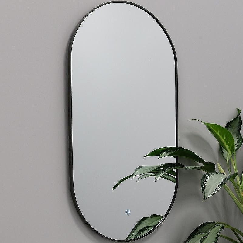 Зеркало Fixsen Led 50х90 FX-3090F с подсветкой Графит с сенсорным выключателем и диммером, купить, цена, заказать, магазин, доставка, скидка, промокод, купить, цена, заказать, магазин, доставка, скидка, промокод