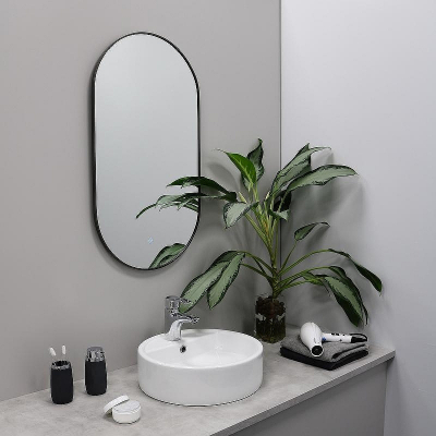 Зеркало Fixsen Led 50х90 FX-3090F с подсветкой Графит с сенсорным выключателем и диммером