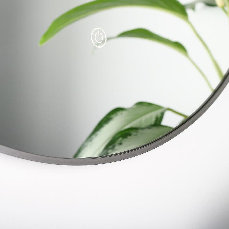 Зеркало Fixsen Led 50х90 FX-3090F с подсветкой Графит с сенсорным выключателем и диммером, купить, цена, заказать, магазин, доставка, скидка, промокод, купить, цена, заказать, магазин, доставка, скидка, промокод