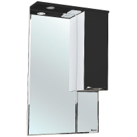 Зеркало со шкафом Bellezza Альфа 65 R 4618810001047 с подсветкой Белое Черное, купить, цена, заказать, магазин, доставка, скидка, промокод, купить, цена, заказать, магазин, доставка, скидка, промокод