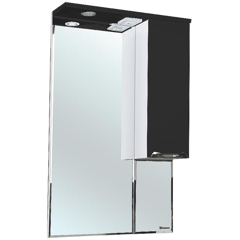 Зеркало со шкафом Bellezza Альфа 65 R 4618810001047 с подсветкой Белое Черное, купить, цена, заказать, магазин, доставка, скидка, промокод, купить, цена, заказать, магазин, доставка, скидка, промокод