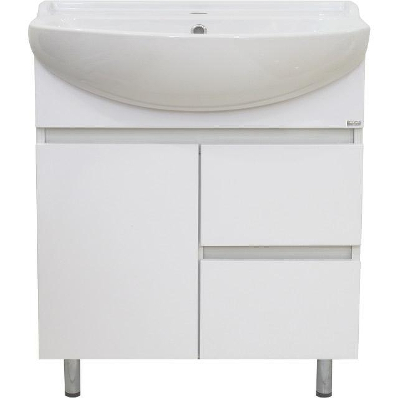 Тумба с раковиной Misty Амур 70 УТ000009449 Белая, купить, цена, заказать, магазин, доставка, скидка, промокод, купить, цена, заказать, магазин, доставка, скидка, промокод