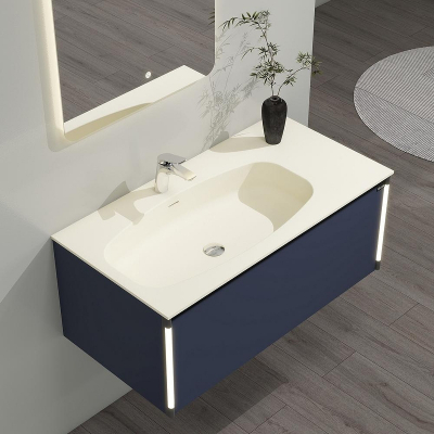 Тумба с раковиной Black&White Universe U945.1000 100 9451000 подвесная Dark Blue