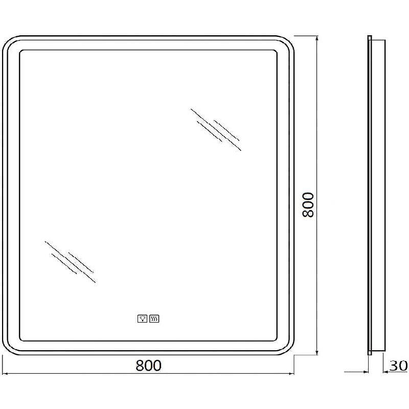 Зеркало BelBagno SPC-MAR-800-800-LED-TCH-WARM с подсветкой с подогревом с сенсорным выключателем, купить, цена, заказать, магазин, доставка, скидка, промокод, купить, цена, заказать, магазин, доставка, скидка, промокод