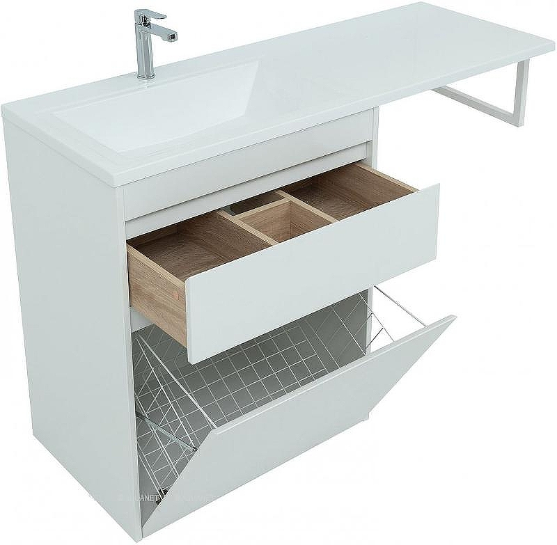 Тумба под раковину Aquanet Токио 130 239291 Белая, купить, цена, заказать, магазин, доставка, скидка, промокод, купить, цена, заказать, магазин, доставка, скидка, промокод