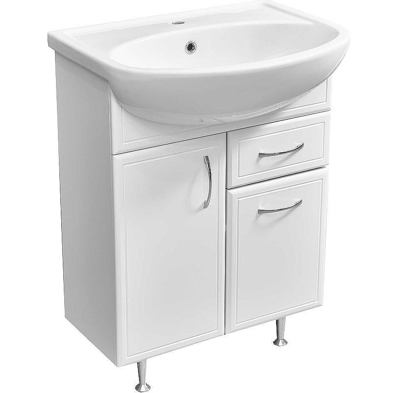 Тумба под раковину Stella Polar Концепт 60 SP-00000053 Белая, купить, цена, заказать, магазин, доставка, скидка, промокод, купить, цена, заказать, магазин, доставка, скидка, промокод