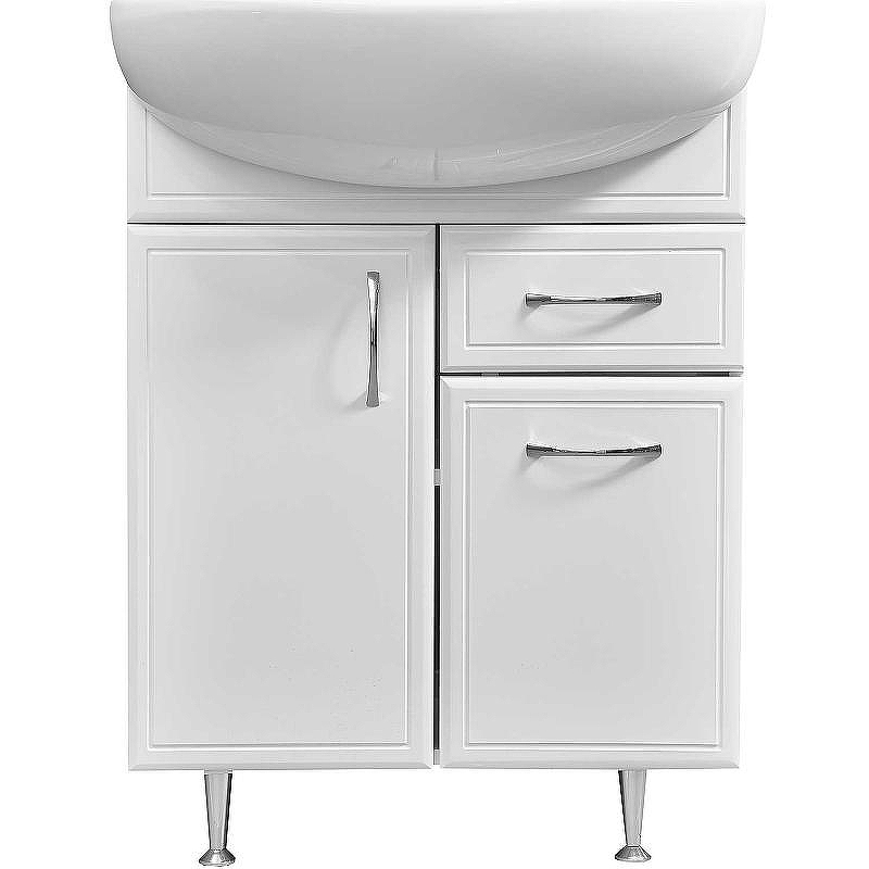 Тумба под раковину Stella Polar Концепт 60 SP-00000053 Белая, купить, цена, заказать, магазин, доставка, скидка, промокод, купить, цена, заказать, магазин, доставка, скидка, промокод