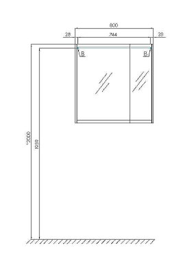 Зеркальный шкаф Aquaton Нортон 80 1A249202NT010 Белый глянец
