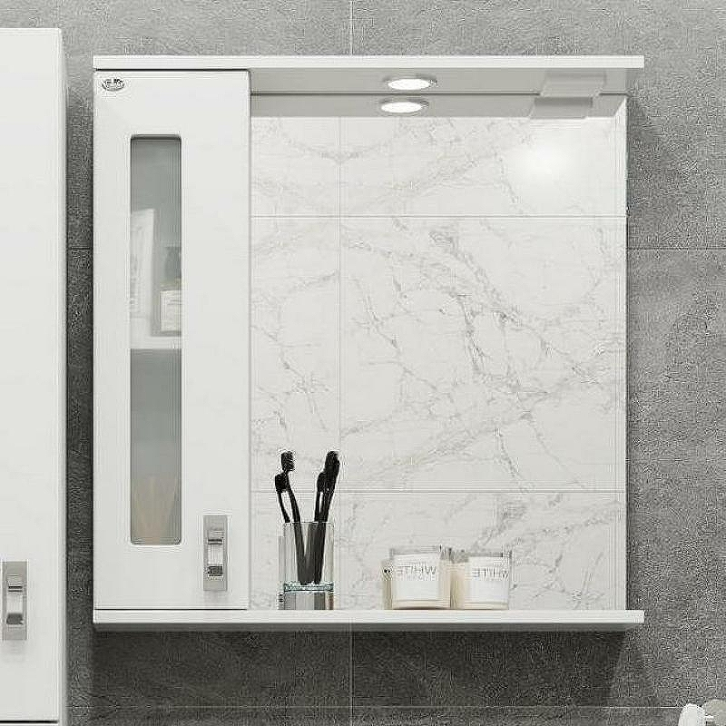 Зеркало со шкафом Onika Кристалл 67.02 206705 с подсветкой Белое, купить, цена, заказать, магазин, доставка, скидка, промокод, купить, цена, заказать, магазин, доставка, скидка, промокод