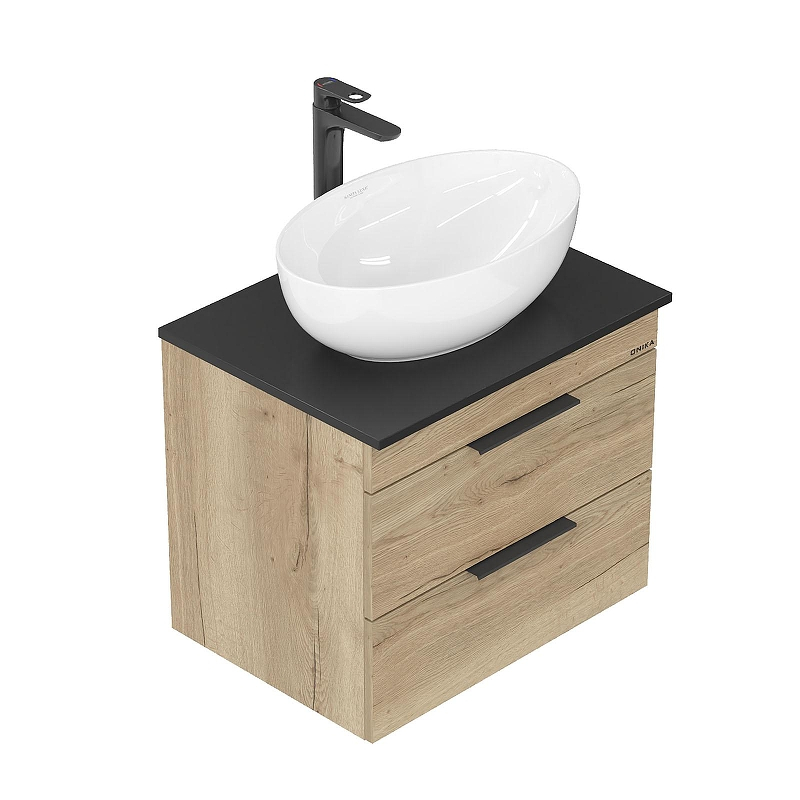 Тумба под раковину Onika Легран 60 106162 подвесная цвет Дуб галифакс, купить, цена, заказать, магазин, доставка, скидка, промокод, купить, цена, заказать, магазин, доставка, скидка, промокод