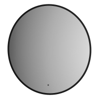 Зеркало Defesto Aura 60х60 DF 2983R с подсветкой 15W-4500K/ИК - выключатель/Нейтральный белый свет/Черная рама, купить, цена, заказать, магазин, доставка, скидка, промокод, купить, цена, заказать, магазин, доставка, скидка, промокод