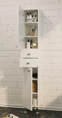 Шкаф пенал 1MarKa Story 29Н L У99311 Белый глянец