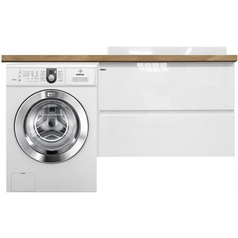 Тумба с раковиной Эстет Malibu Luxe 155 R ФР-00007114 подвесная Белая Темное дерево, купить, цена, заказать, магазин, доставка, скидка, промокод, купить, цена, заказать, магазин, доставка, скидка, промокод