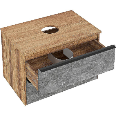 Тумба под раковину Runo Мальта 70 00-00001098 Серая Дуб